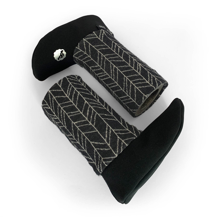 Softshelláčky MERINO soxie black/grafit line knit